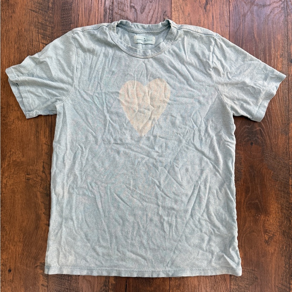 Blue Heart Print T-Shirt Imogene & Willie